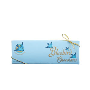 A half pound gift box of Bluebird chocolates.